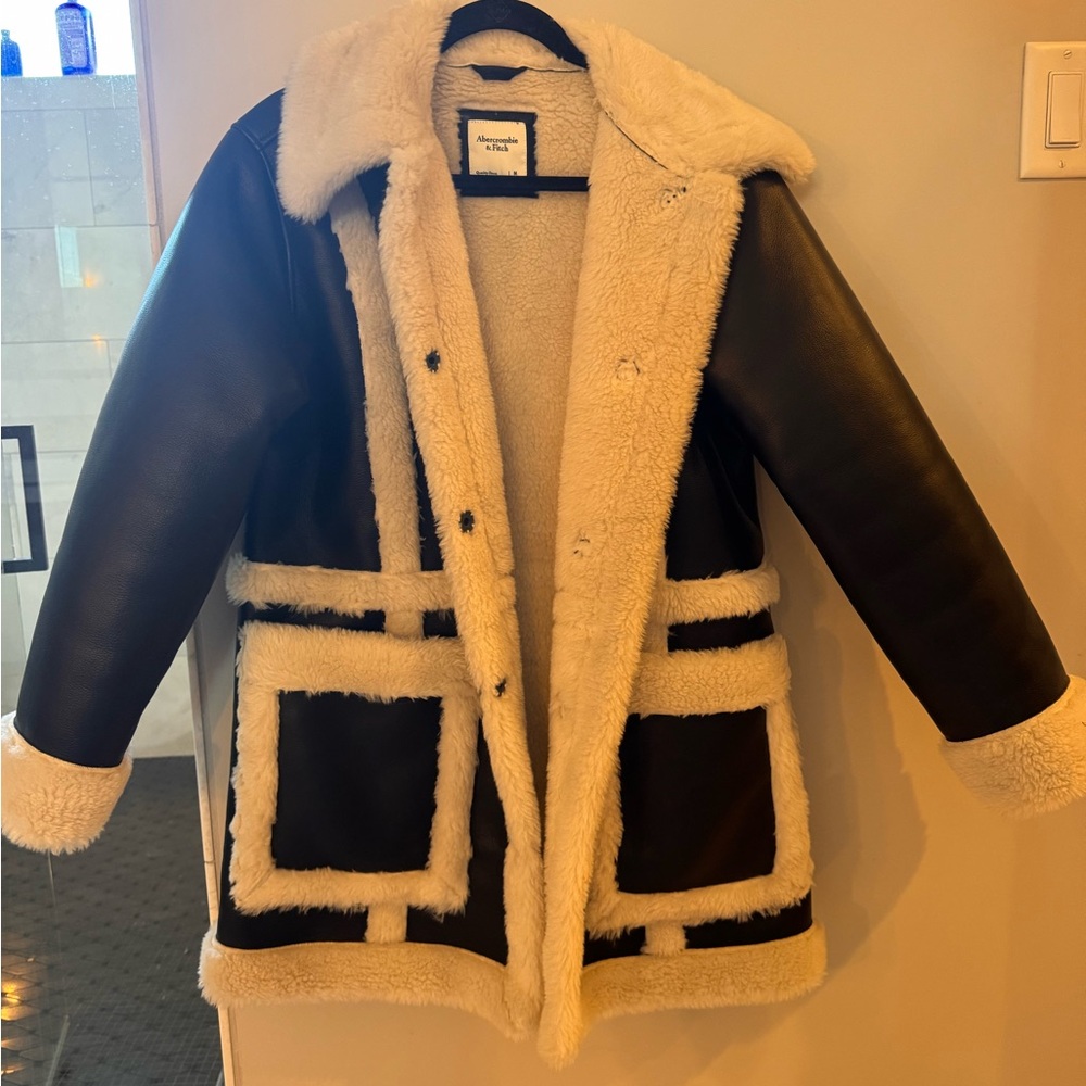 Abercrombie and Fitch Leather Coat